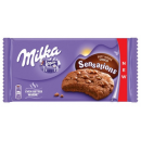 Печиво Milka Sensations з какао, з начинкою та шматочками молочного шоколаду 156г